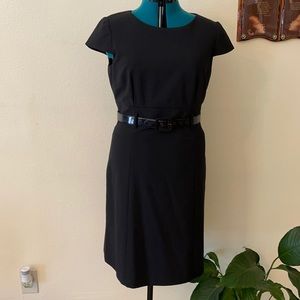 Antonio Melani Black Dress with loops for Belt.